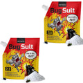 BugSult 2 lb refill salt bags, red and yellow pouches with white spout