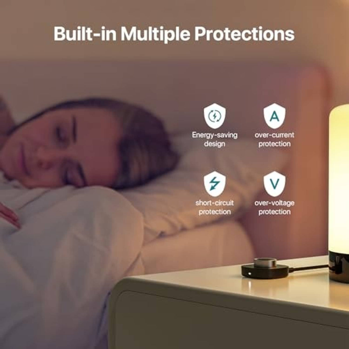 Black charging dock with built-in multiple protection safety indicators