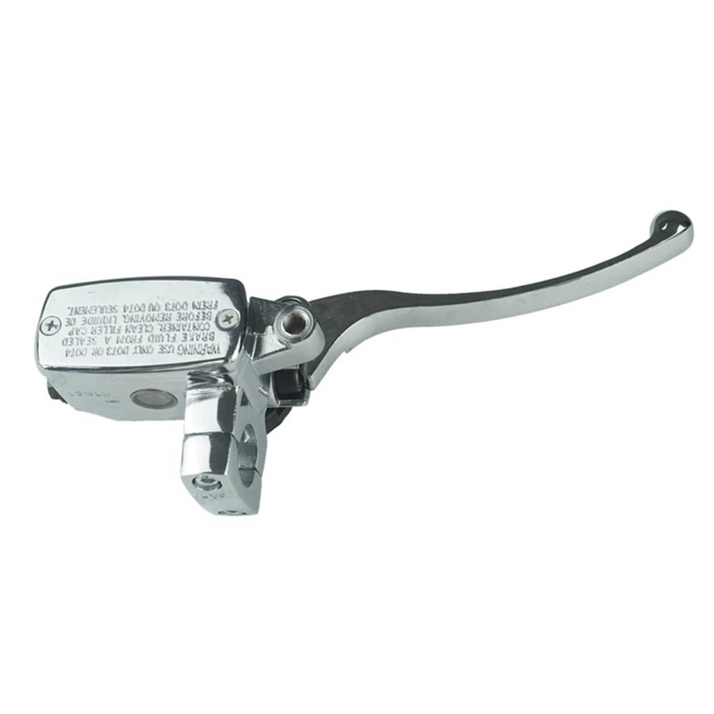 Right front motorcycle brake master cylinder with chrome lever