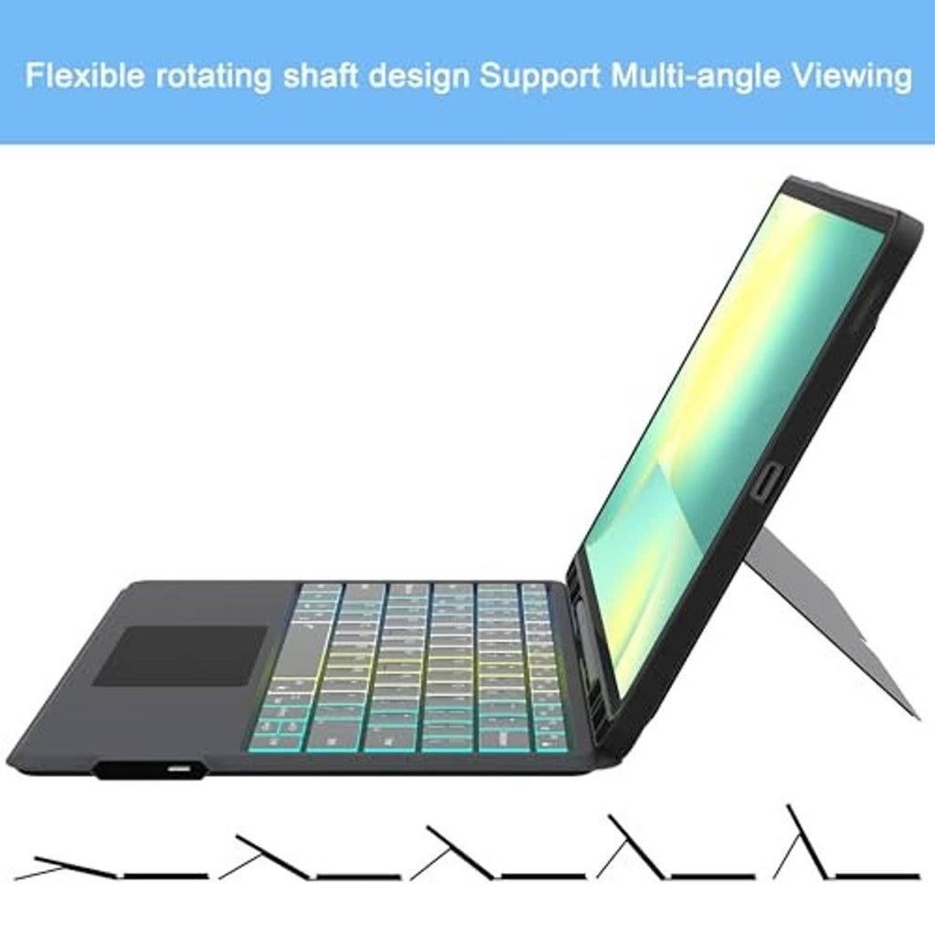 Keyboard case with adjustable viewing angles and fold-out stand
