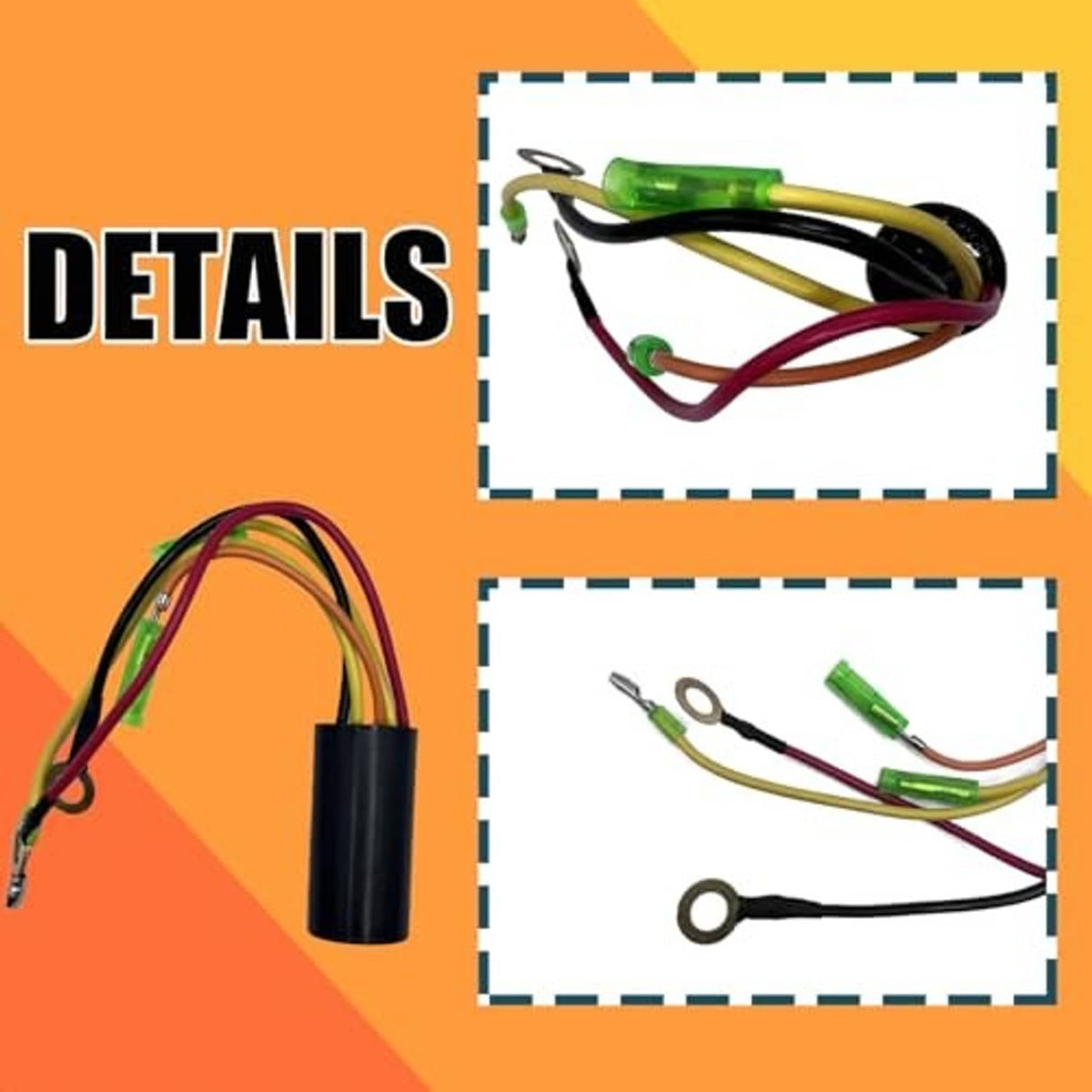 CDI wiring harness with insulated wires, terminals, and small inline connectors