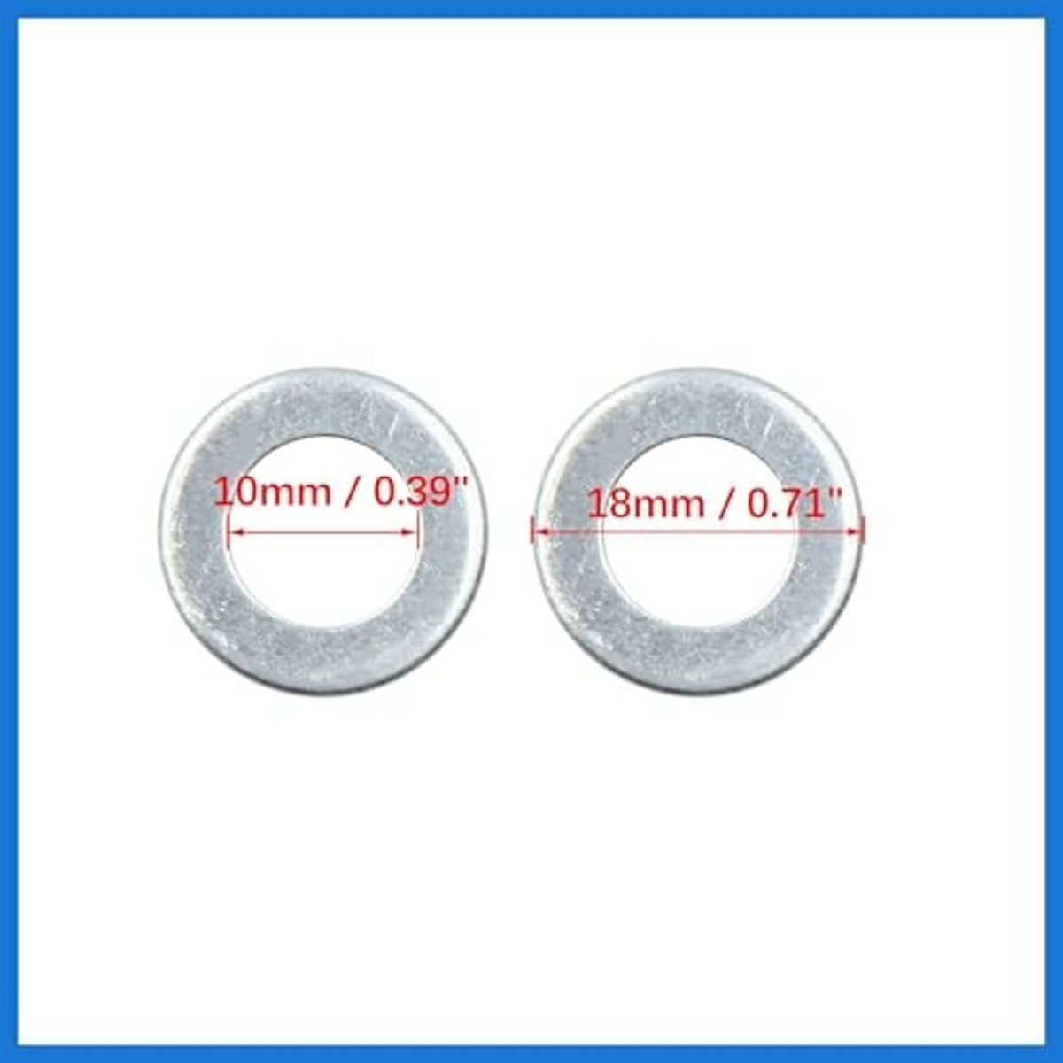 Crush washer gasket pair, 10mm inner hole and 18mm outer diameter