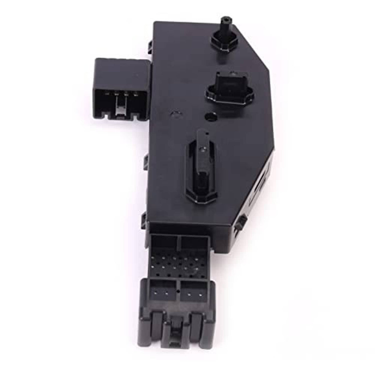 Black seat control switch module with rocker button and multi-pin connector terminals