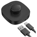 Black charging dock for Ring Gen3 with USB cable and round charging stand