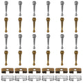 Bolo tie findings kit set of silver and gold-tone connectors and end tips