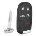 Black replacement car key fob with buttons for lock, unlock, remote start, and panic