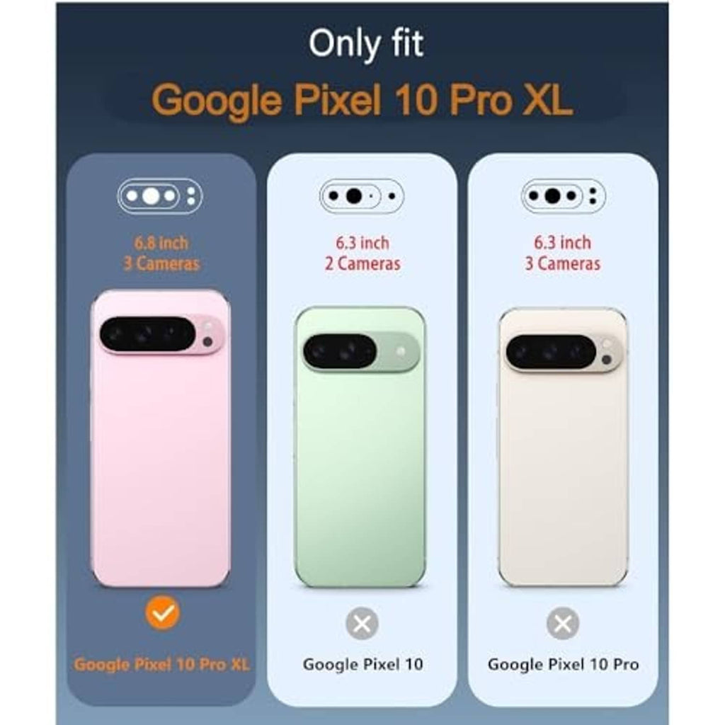 Fit guide graphic for Google Pixel 10 Pro XL commuter case