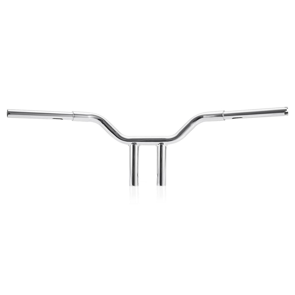 Chrome MX T-bar handlebar with straight end sections and centered clamp stem