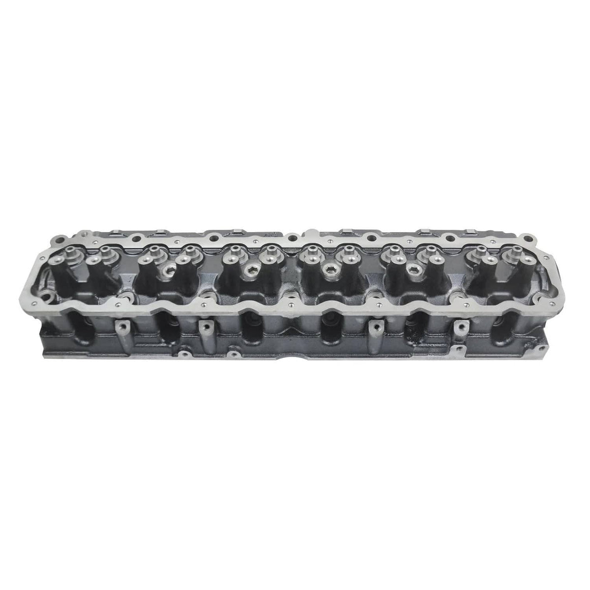 Cylinder head gasket rail with intake/exhaust port openings