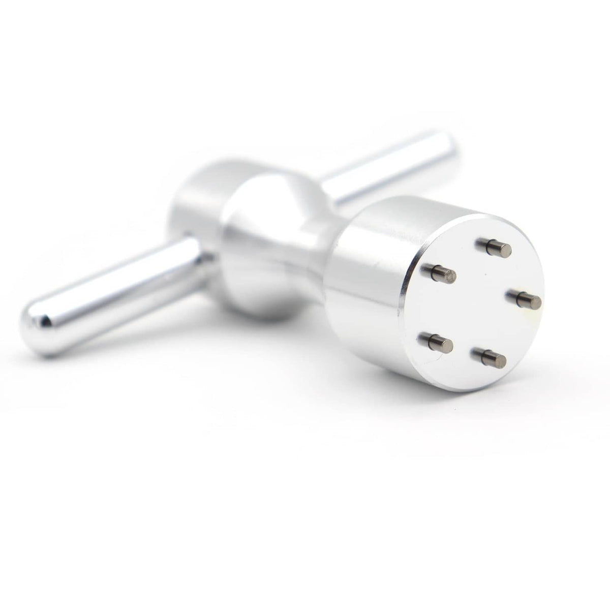 Silver putter weight adapter with four-pin insert face and wrench bar