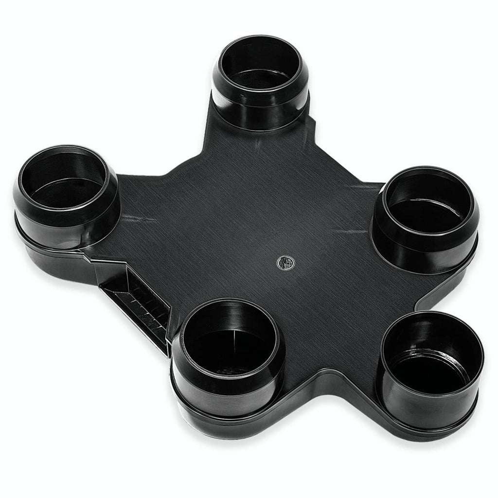 Black cartridge filter manifold replacement with five cup-style tube connectors
