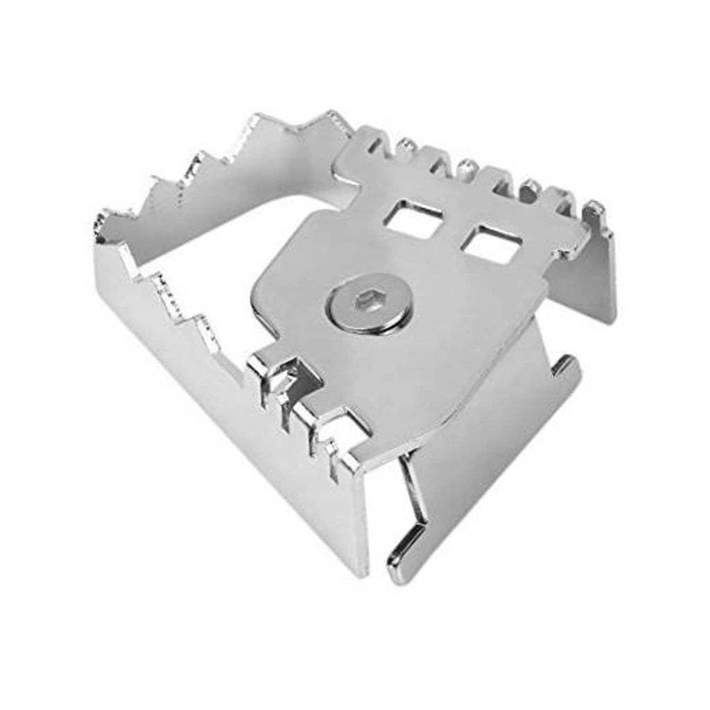 Motorcycle rear brake lever extension, stainless steel metal pedal bracket with ridged edge