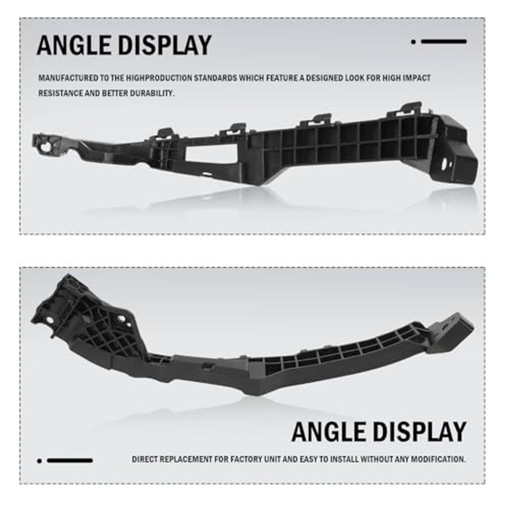 Dark plastic front bracket mount retainer bar with angled ends and mounting points