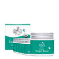 Organic diaper balm jar and box set with teal-and-white packaging, silver lid