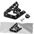 Black CNC-machined foot brake pedal lever extender with mounting bolts and rubber pad