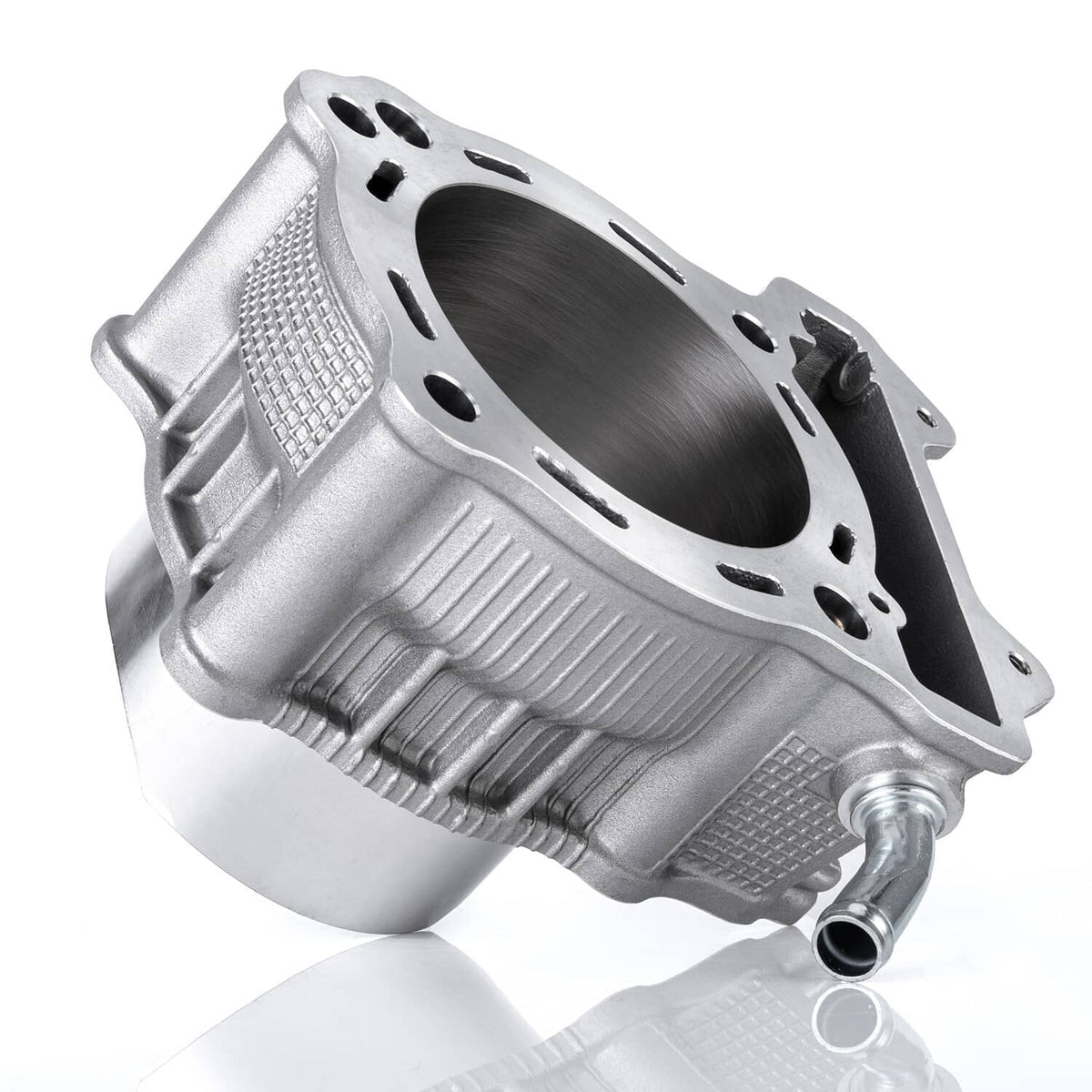 Aluminum cylinder head top end with large bore opening and mounting bolt holes