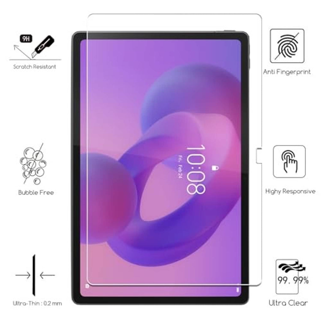 Tempered glass screen protector with bubble-free, 9H scratch-resistant and anti-fingerprint icons