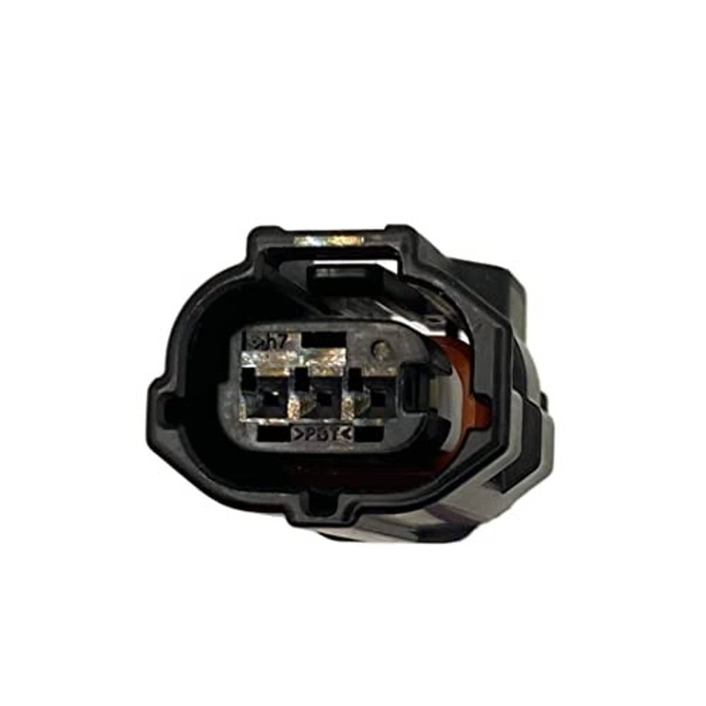 Camshaft position sensor connector, black housing with exposed terminal contacts