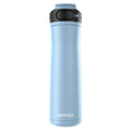 Contigo Cortland 24 oz water bottle, glacier blue with black flip-top lid