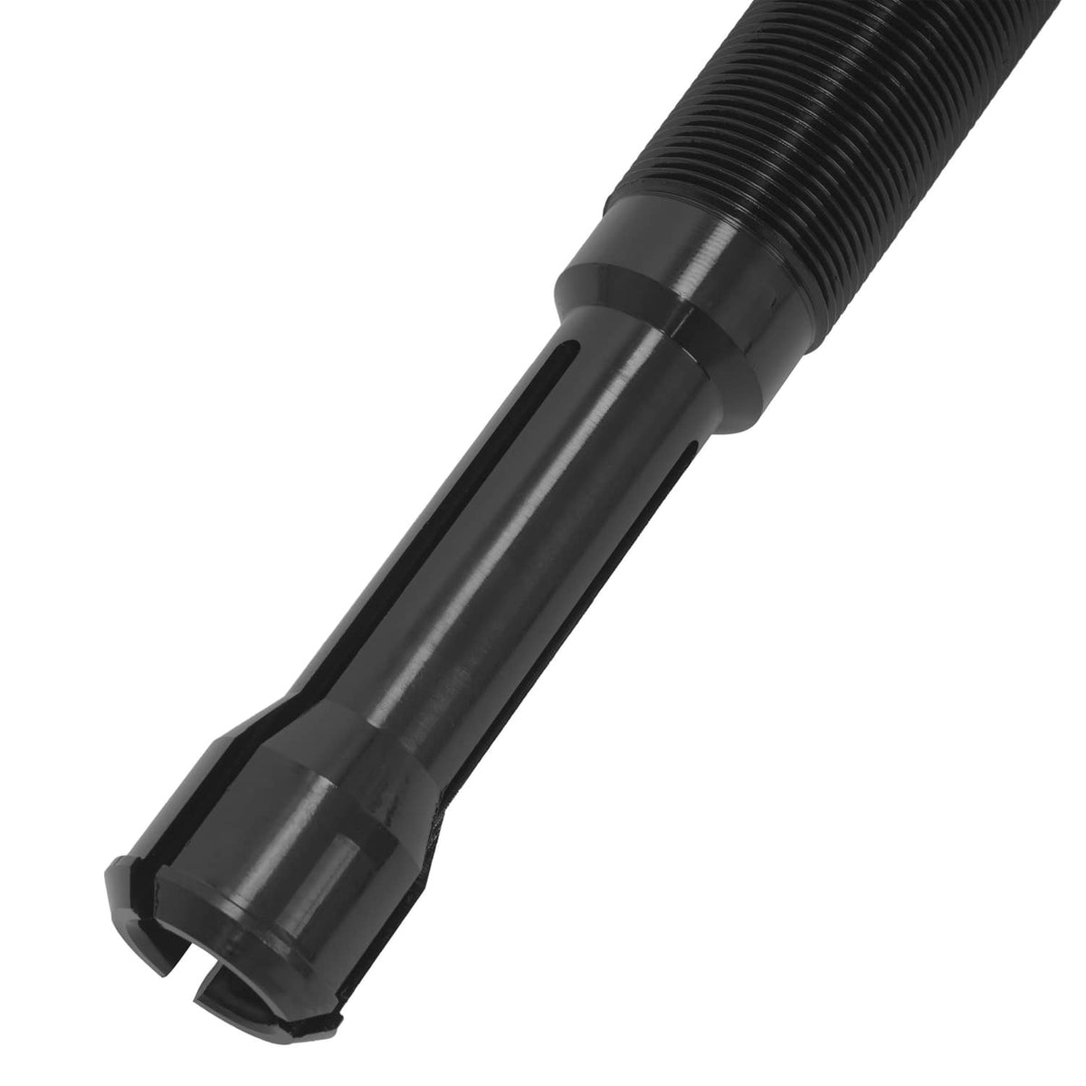 Black threaded bearing puller rod end with collar and slot