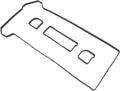 Multi-piece valve cover gasket set with molded rubber seals, dark gray.
