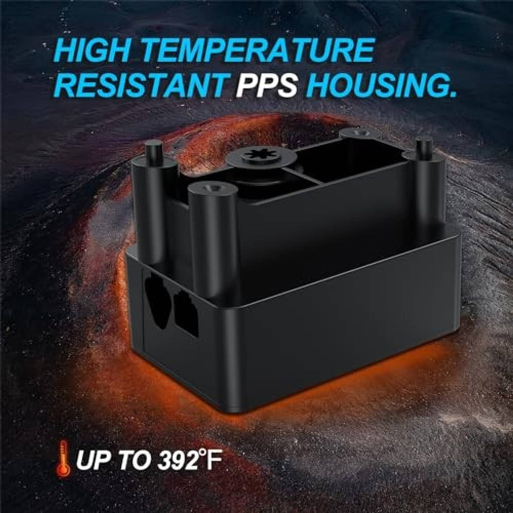 Golf cart throttle potentiometer accelerator with black housing, mounting pins and shaft