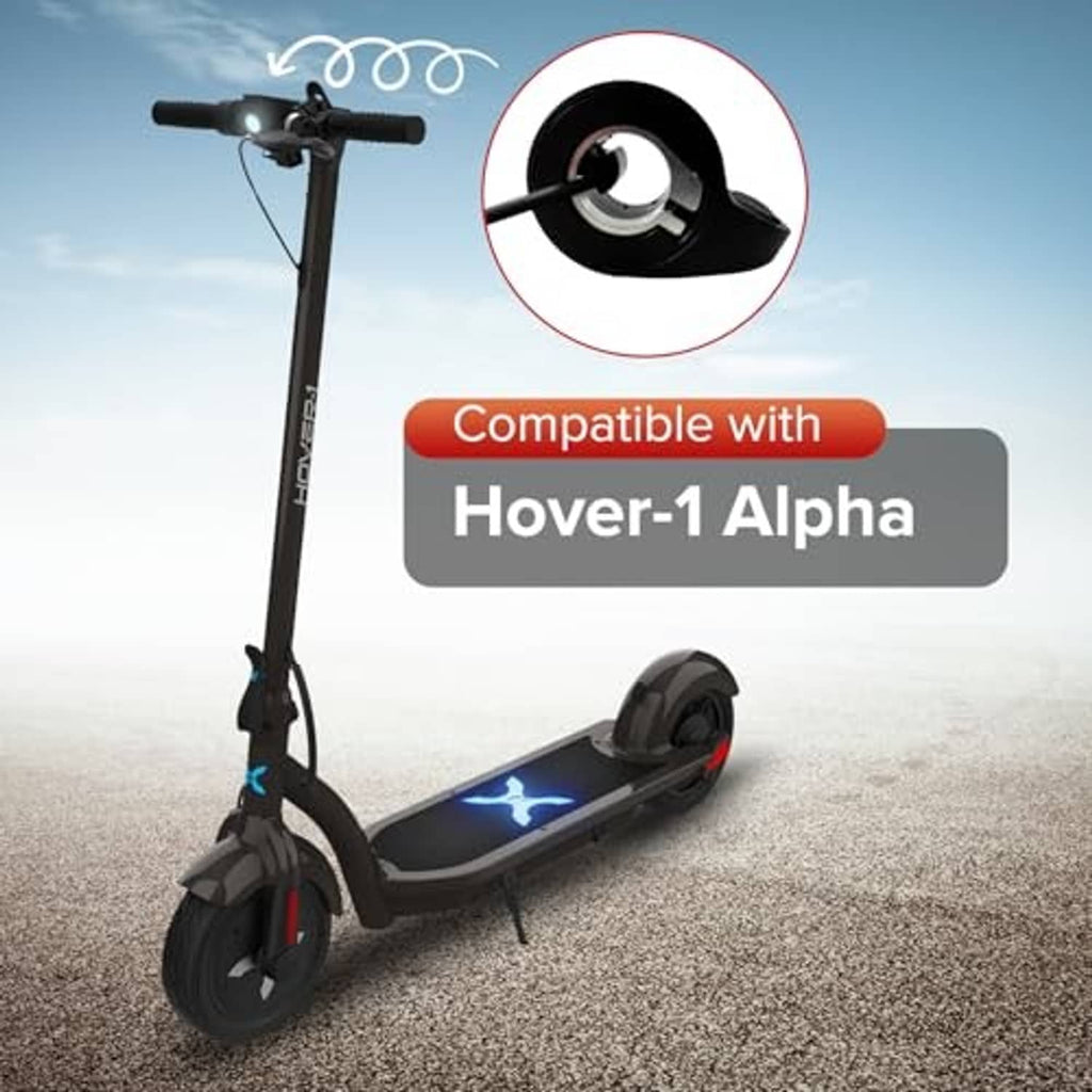 Hover-1 Alpha electric scooter handlebar with black thumb throttle controller