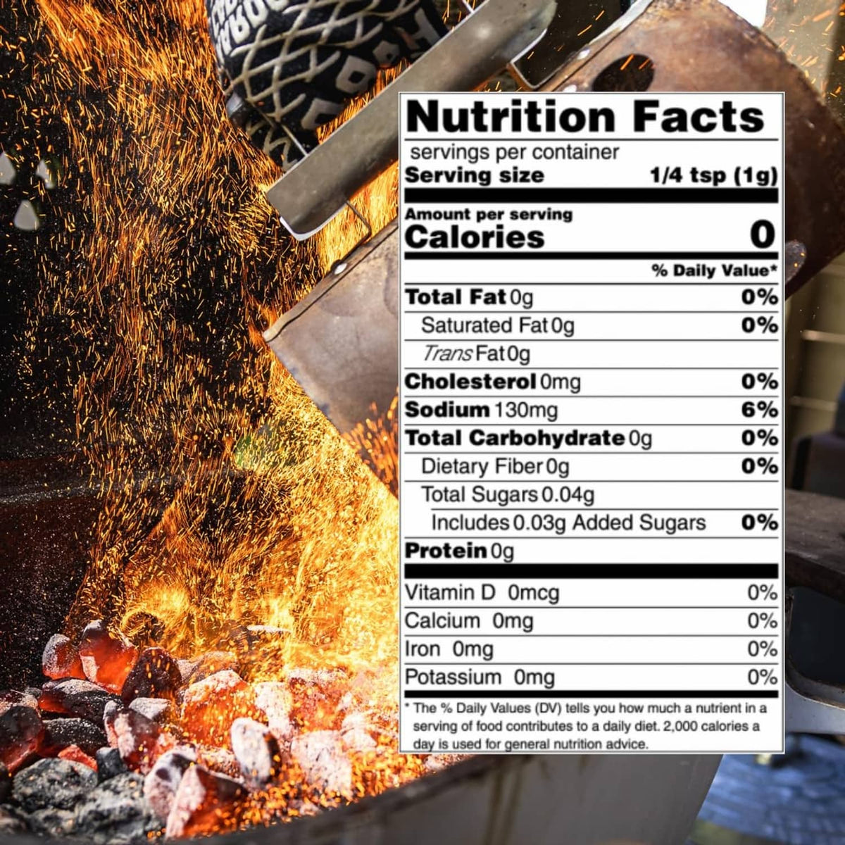 Hardcore Carnivore Amplify seasoning nutrition facts label