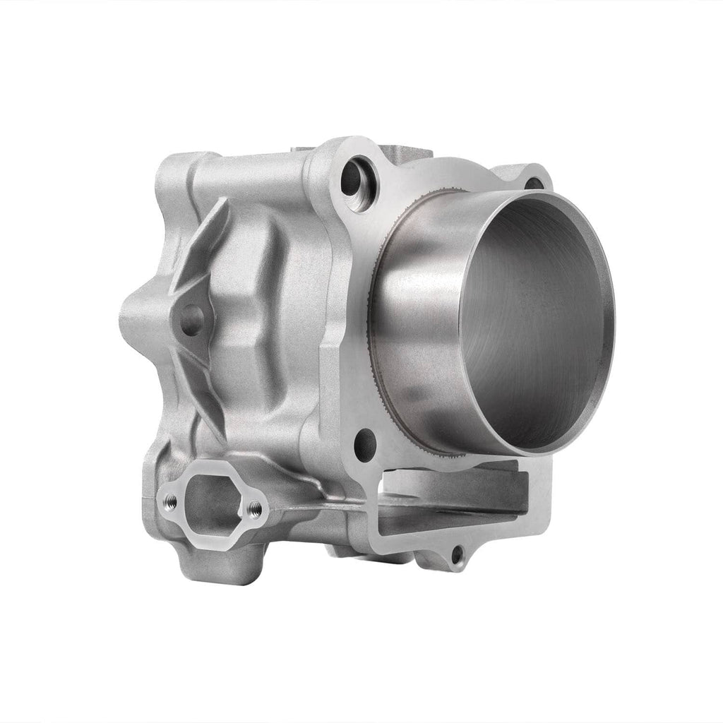 Cylinder block with smooth cylinder bore and side exhaust/intake openings