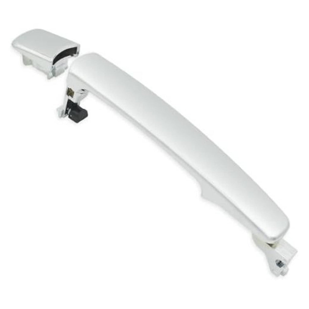 Chrome exterior door handle with key cylinder cover