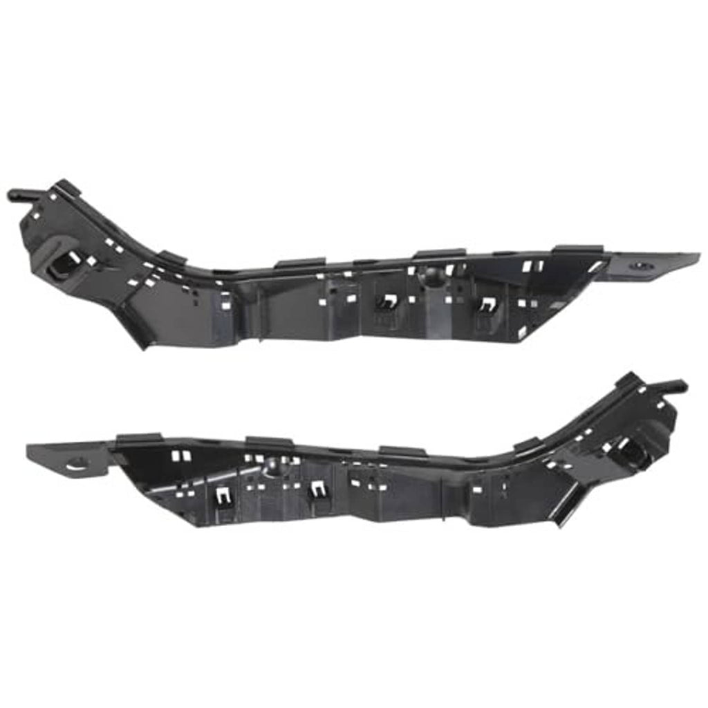 Black front bumper brackets with curved crossbar and bolt holes