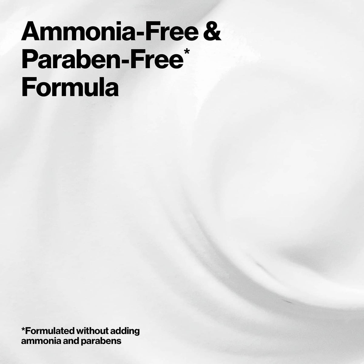 Ammonia-free, paraben-free hair dye formula cream swirls