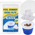 Pool skimmer sock pre-filter socks pack with white mesh filter sleeves