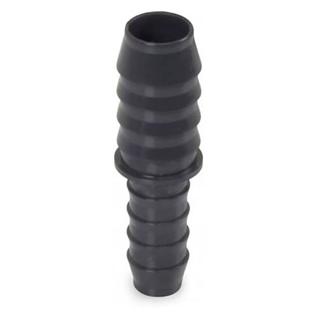Black ribbed barbed coupling insert with flared end