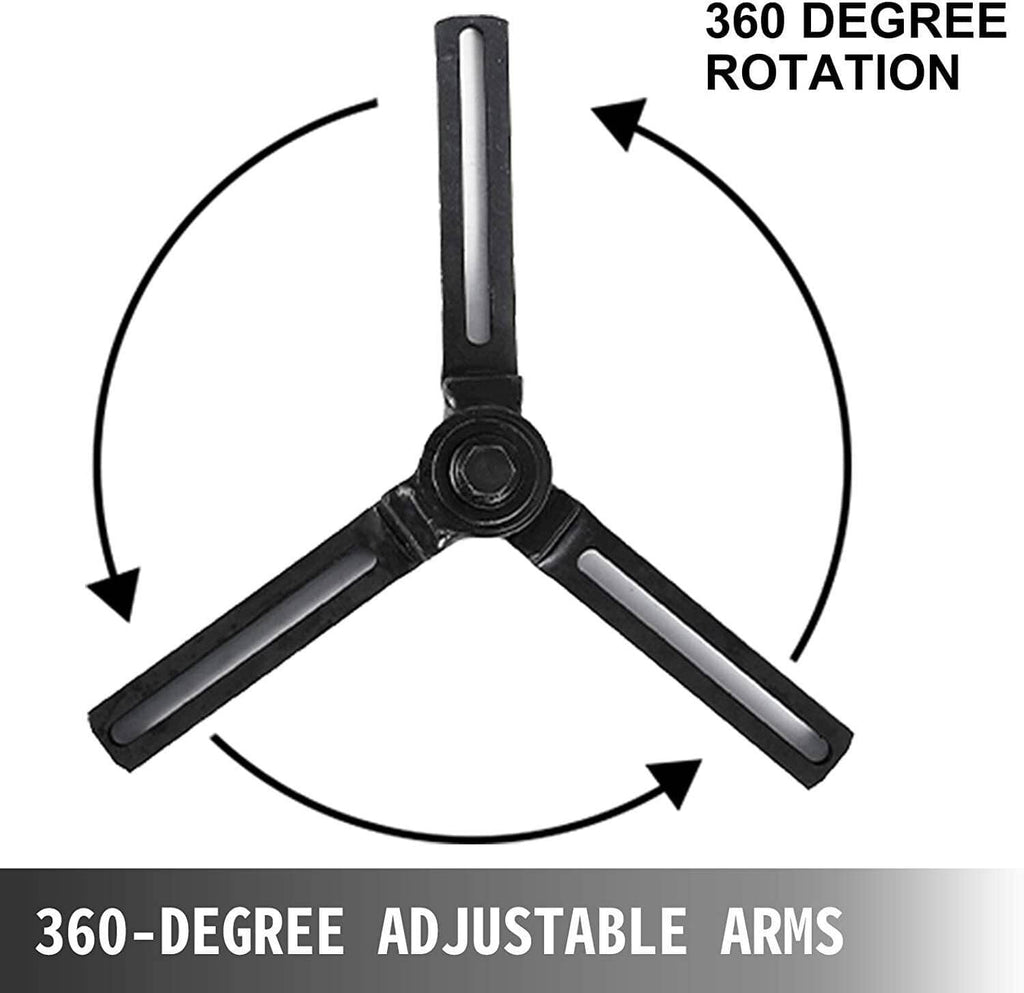 Crank case splitter puller tool with three adjustable arms for 360-degree rotation