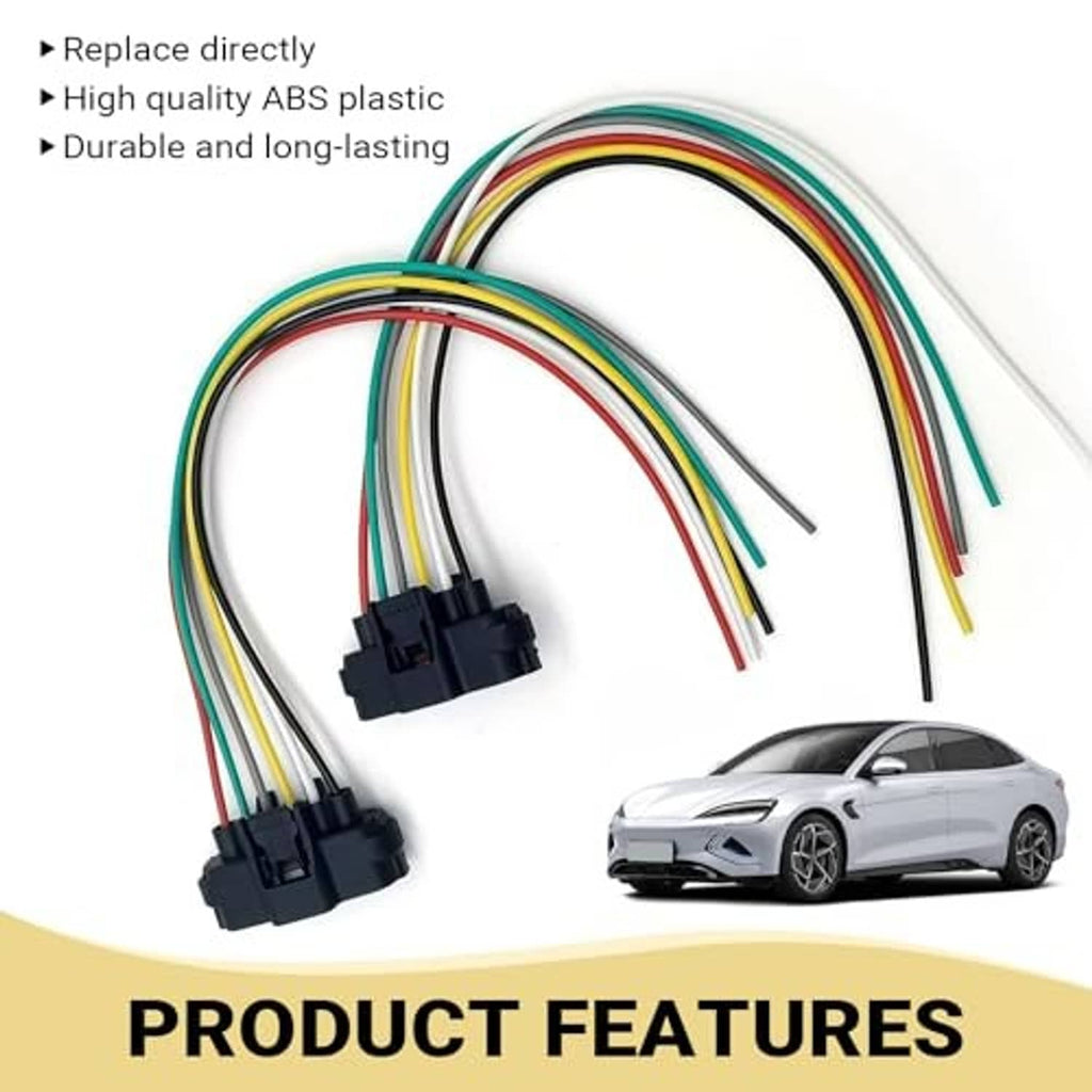 Two 6-pin throttle position sensor pigtail connectors with multi-colored wire harness