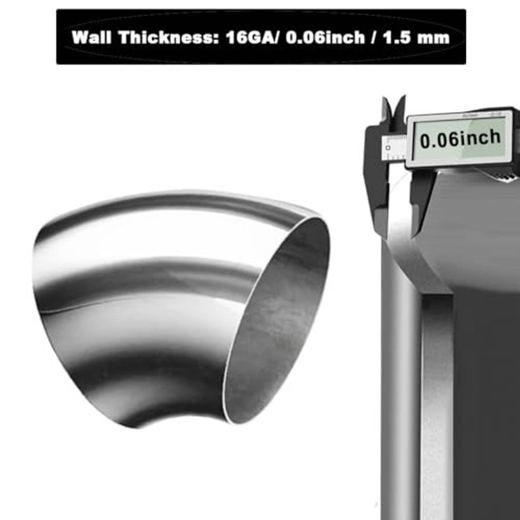 1.5 mm wall thickness stainless steel 45° bend elbow pipe, 5-inch OD