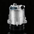 AC A/C compressor with clutch assembly, silver metal housing and black pulley