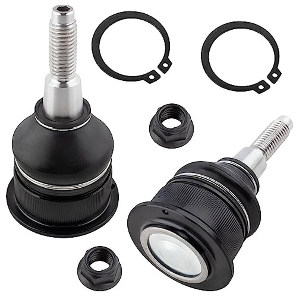 Front upper ball joint with rubber boot, lock rings, and matching mounting hardware