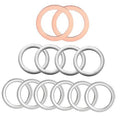 12-piece plug gasket rings set with copper and silver-toned washers