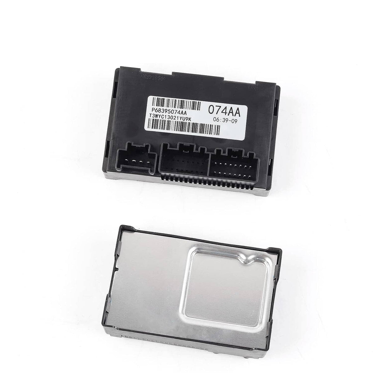 Transfer case control module front and back with metal plate cover