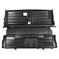 Active grille shutter motor assembly with black dual shutter louvers, front grille insert