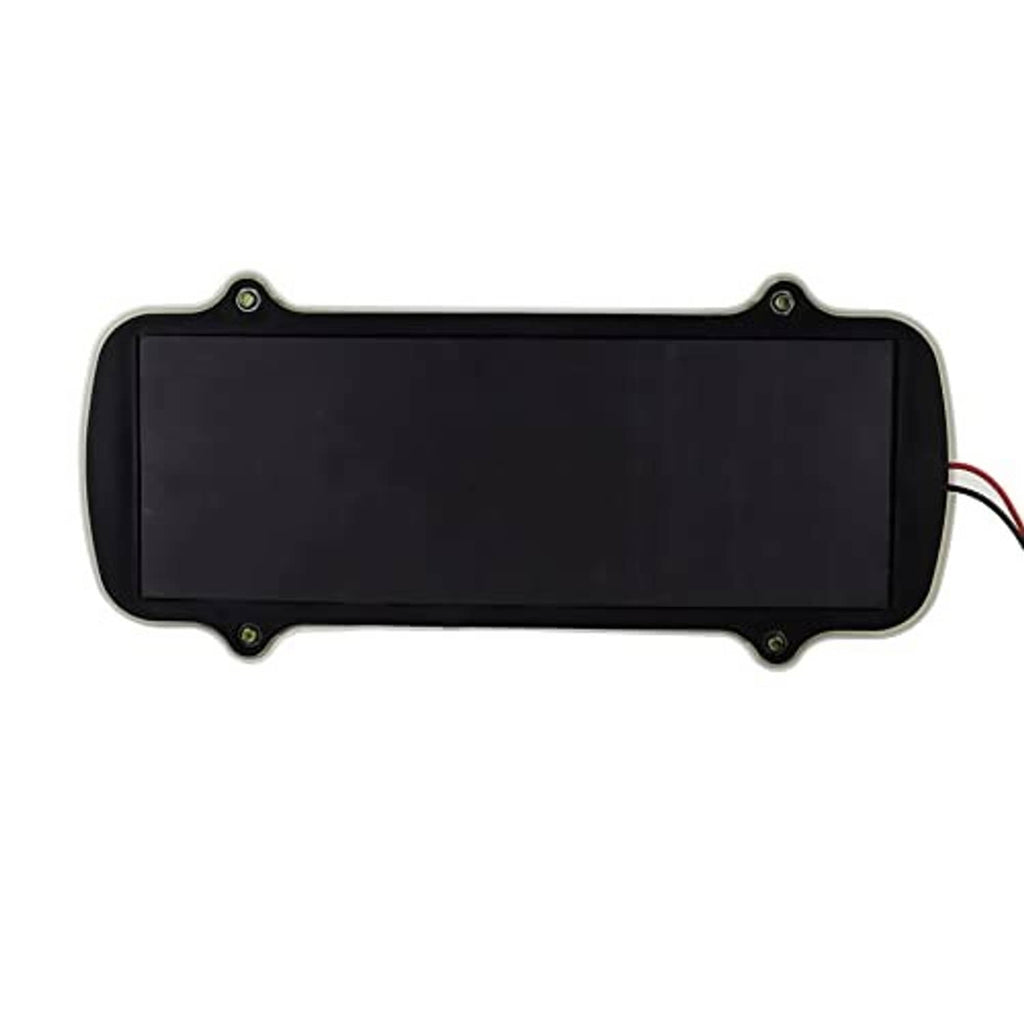 Black back panel of illuminated taxi roof light topper with power wire