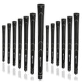 Black oversize golf grip set with 13 grips, textured pattern and branded ends
