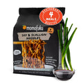 Soy and scallion ramen noodles 4-pack with green scallions and condiment cup