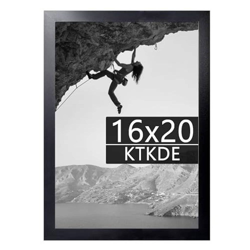 Black 16x20 poster picture frame with landscape photo and bold label