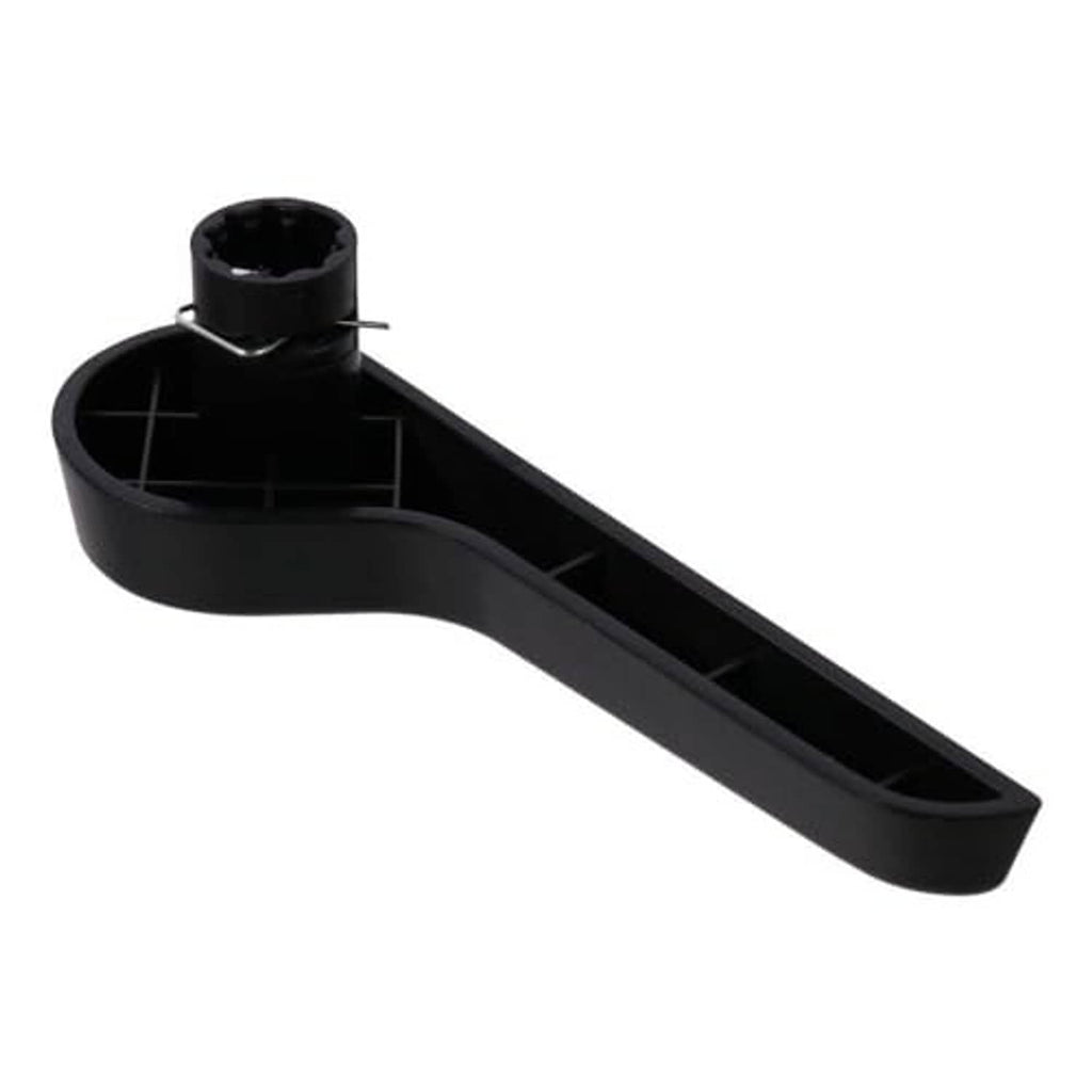 Black recliner handle lever with hollow base and mounting pin