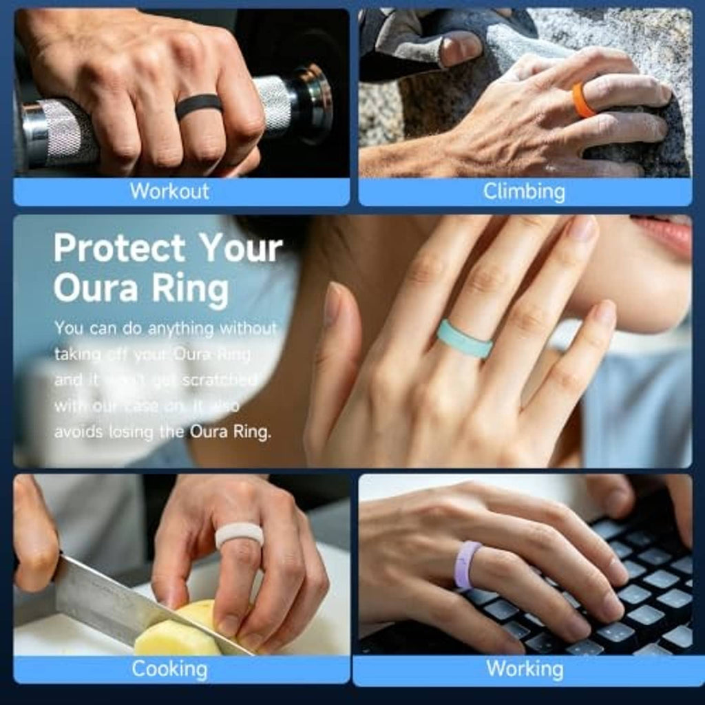 Oura ring covers on hands for daily activities, with star-texture and smooth fit