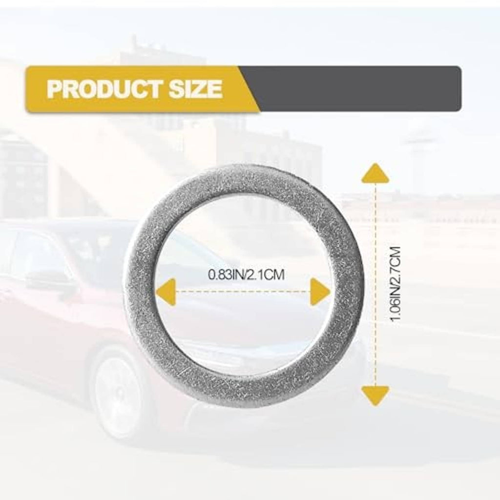 Metal drain plug washer ring with inner hole for differential and transmission