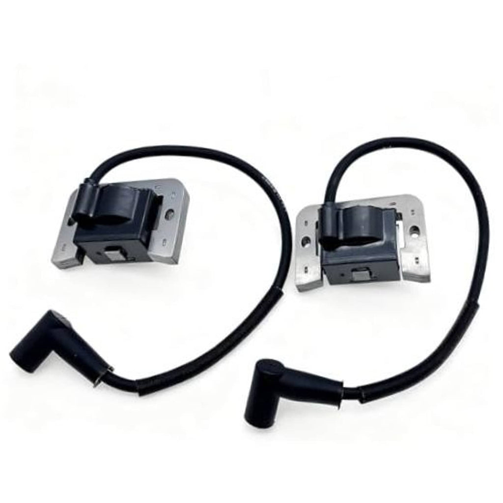 Set of two digital ignition modules with black coil housings and wire leads